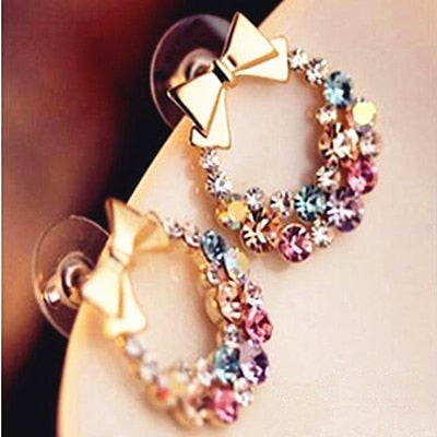 Korean Retro Asymmetric Butterfly Imitation Pearl Earrings Fashion Round Flower Brincos Long Statement Wings Earrings Jewelry™