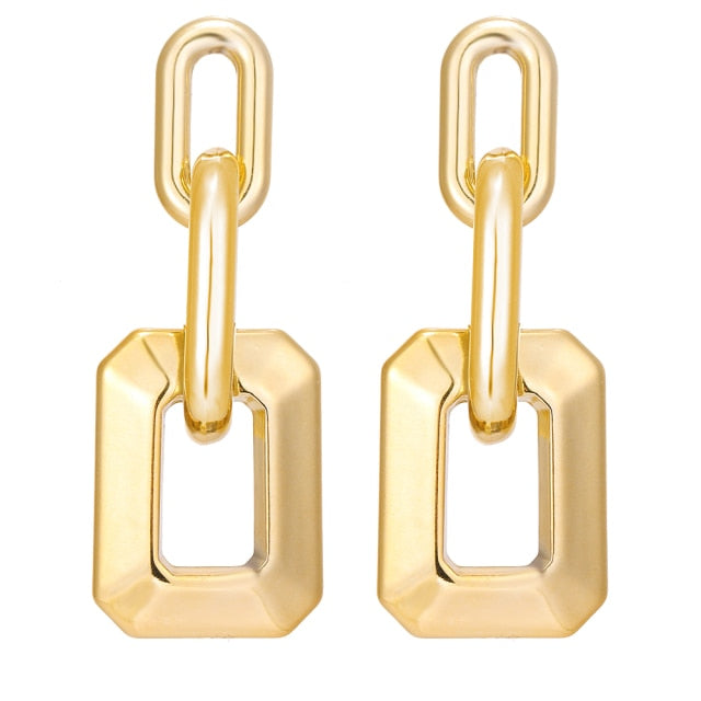 FNIO Fashion Vintage Earrings For Women Big Geometric Statement Gold Metal Drop Earrings 2020 Trendy Earings Jewelry Accessories