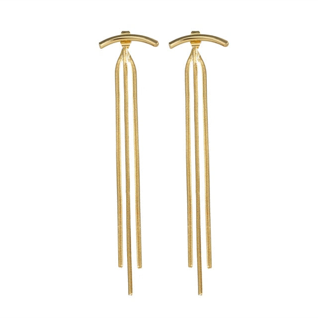 FNIO Fashion Vintage Earrings For Women Big Geometric Statement Gold Metal Drop Earrings 2020 Trendy Earings Jewelry Accessories